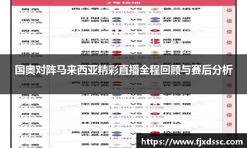 国奥对阵马来西亚精彩直播全程回顾与赛后分析
